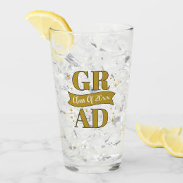 Gold & White Graduation Party タンブラーグラス