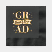 Gold & White Graduation Party 箔ナプキン (正面)