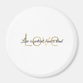 Gold White Love is Patient, Love is Kind マグネット (正面)