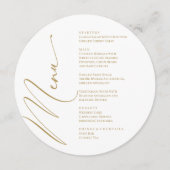 Gold & White Modern Elegant Menu bohemian メニュー (正面)