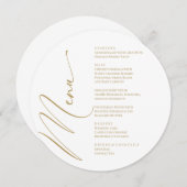 Gold & White Modern Elegant Menu bohemian メニュー (正面/裏面)