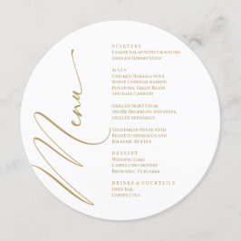 Gold & White Modern Elegant Menu bohemian メニュー