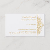 Gold White Paisley Mandala 名刺 (裏面)