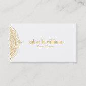 Gold White Paisley Mandala 名刺 (正面)