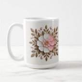 Gold White Pink Classic White Mug コーヒーマグカップ (左)