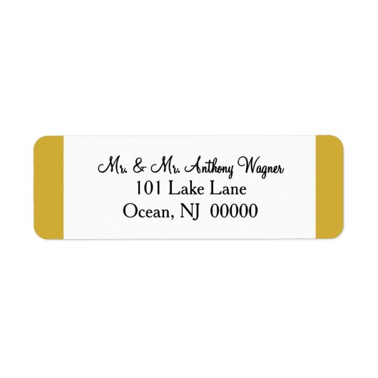 Gold White Wedding ラベル (正面)