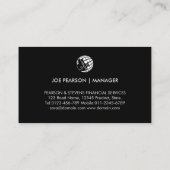 Gold World Map Business Finance Financial 名刺 (裏面)