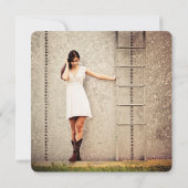 Gold Wreath Class of Graduation Graduate Photo 案内状 (裏面)