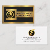 Gold Wrench Frame Electrical Engineer 名刺 (正面/裏面)