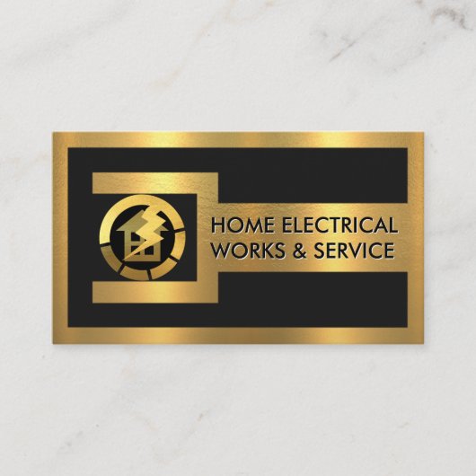 Gold Wrench Frame Electrical Engineer 名刺 (正面)