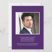 GOLD YEAR | PURPLE COLLEGE PHOTO GRADUATION カード (裏面)