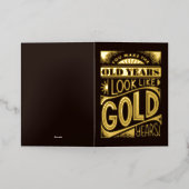 Gold Years 箔グリーティングカード (外側レイダウン)