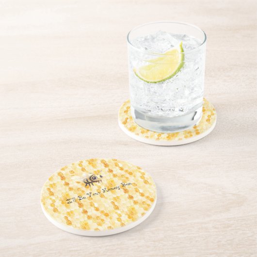 Gold Yellow Honey Bee コースター (側面)