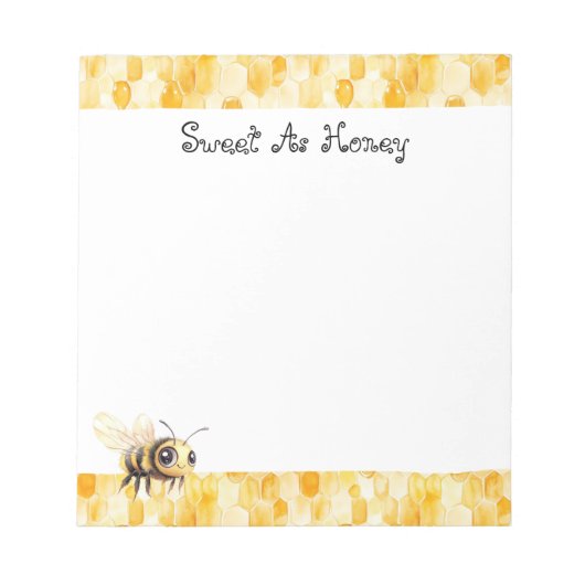 Gold Yellow Honey Bee  ノートパッド (正面)