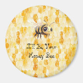 Gold Yellow Honey Bee マグネット (正面)