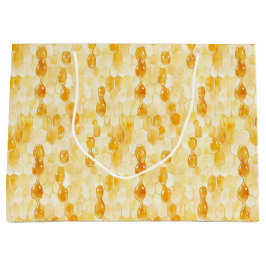 Gold Yellow Honey Birthday ラージペーパーバッグ