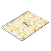 Gold Yellow Honeycomb ノートブック (左側)