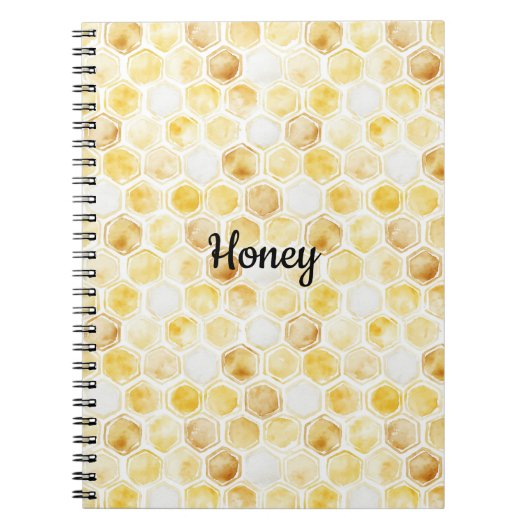 Gold Yellow Honeycomb ノートブック (正面)