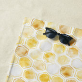 Gold Yellow Honeycomb   ビーチタオル (インサイチュ)