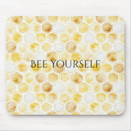 Gold Yellow Honeycomb   マウスパッド