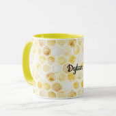 Gold Yellow Honeycomb マグカップ (正面左)
