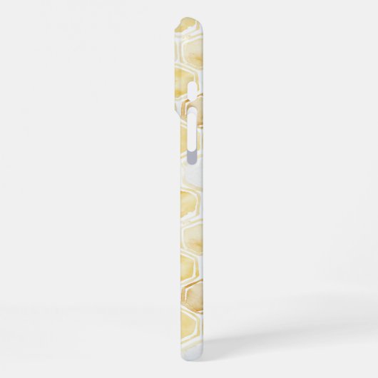 Gold Yellow Honeycomb iPhoneケース (左側面)
