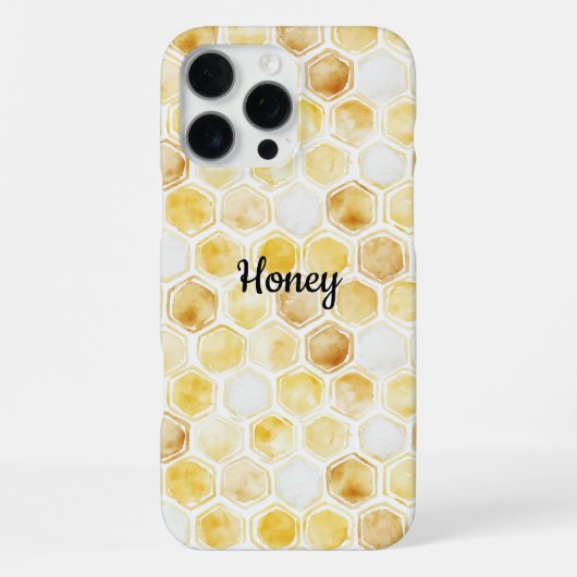 Gold Yellow Honeycomb iPhoneケース (裏面)