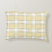 Gold Yellow Honeycomb Sweet Cute Honey Bee アクセントクッション (裏面)