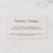 Gold Zebra Pattern | Pink Flowers 名刺 (裏面)