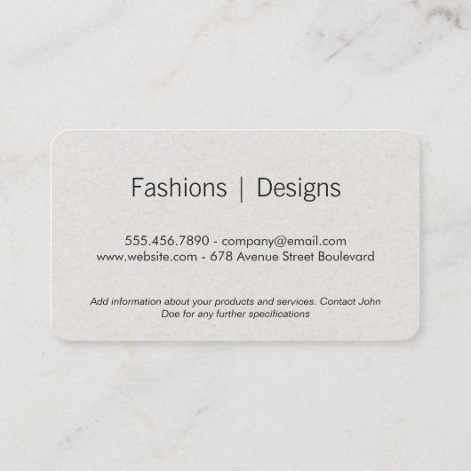 Gold Zebra Pattern | Pink Flowers 名刺 (裏面)