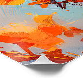 Goldcrest in Winter Impressionist 絵を描's ポスター (コーナー)