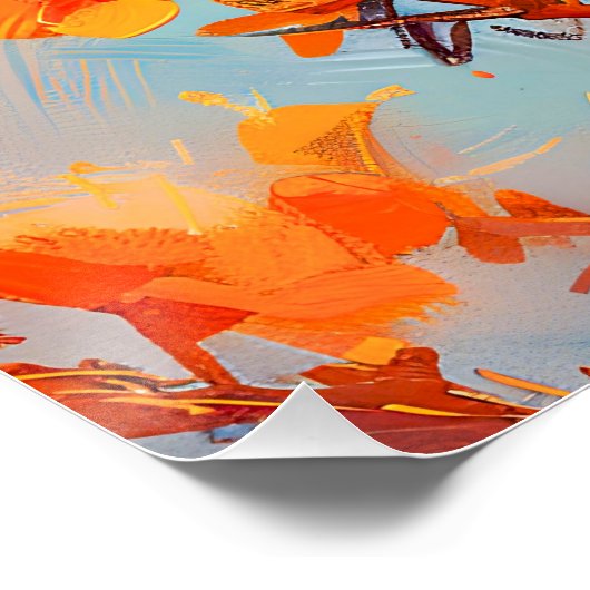 Goldcrest in Winter Impressionist 絵を描's ポスター (コーナー)