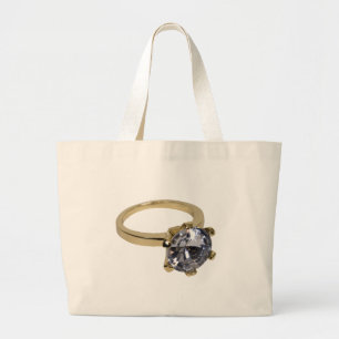 GoldDiamondRing112409 ラージトートバッグ
