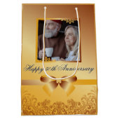 Golden結婚's 50th Anniversaryカスタマイズ ミディアムペーパーバッグ (裏面)