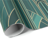 Golden20sアールデコ絡み合い建築円弧 ラッピングペーパー (ロールコーナー)