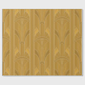 Golden20sアールデコ – 黄色金ゴールド ラッピングペーパー (フラット)