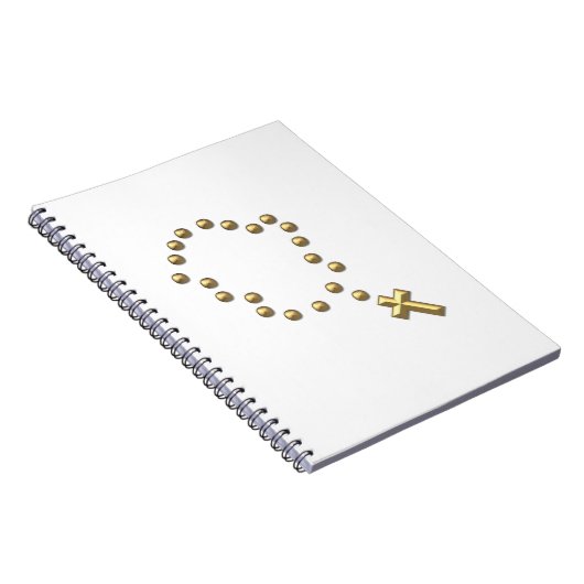 Golden "3-D" Chaplet or Rosary ノートブック (右側)