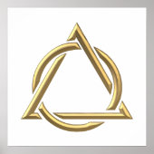 Golden "3-D" Holy Trinity Symbol ポスター (正面)