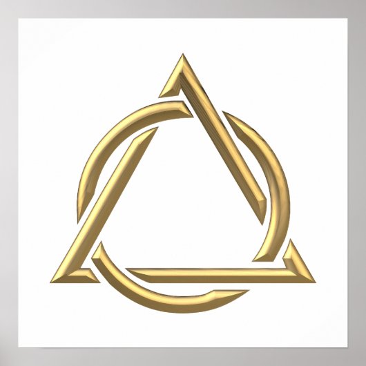 Golden "3-D" Holy Trinity Symbol ポスター (正面)