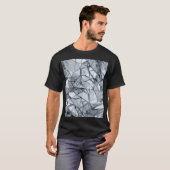 Golden 3D Metal:ジオメトリ背景 Tシャツ (正面フル)