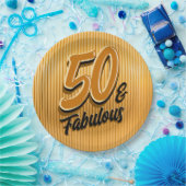 Golden 50 & Fabulous Party Plates ペーパープレート (パーティー)
