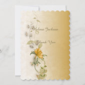 Golden 50th birthday thank you card  サンキューカード (正面)