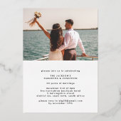 Golden 50th two photo Wedding Anniversary 箔招待状 (裏面)