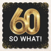 Golden 60 So What Funny Birthday Party ペーパーコースター (正面)