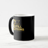 Golden 70 and still young 70th birthday quote モーフィングマグカップ (正面左)