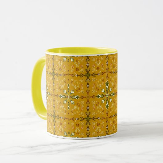Golden Abstract Coffee Mug マグカップ (正面左)