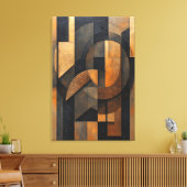 Golden Abstraction キャンバスプリント (インサイチュ (リビング))