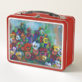 Golden Afternoon Pansies by Jason Street メタルランチボックス (正面)