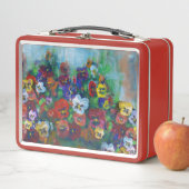 Golden Afternoon Pansies by Jason Street メタルランチボックス (インサイチュ)