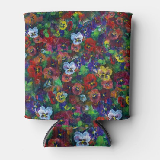 Golden Afternoon Pansies by Jason Street 缶クーラー (正面)